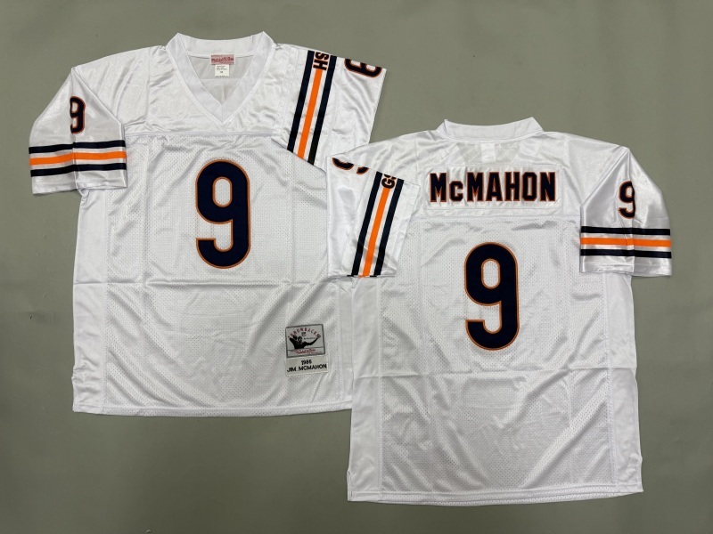 Men 2025 Nike Chicago Bears #9 Mcmahon White Throwback Limited NFL Jersey style 002->chicago bears->NFL Jersey